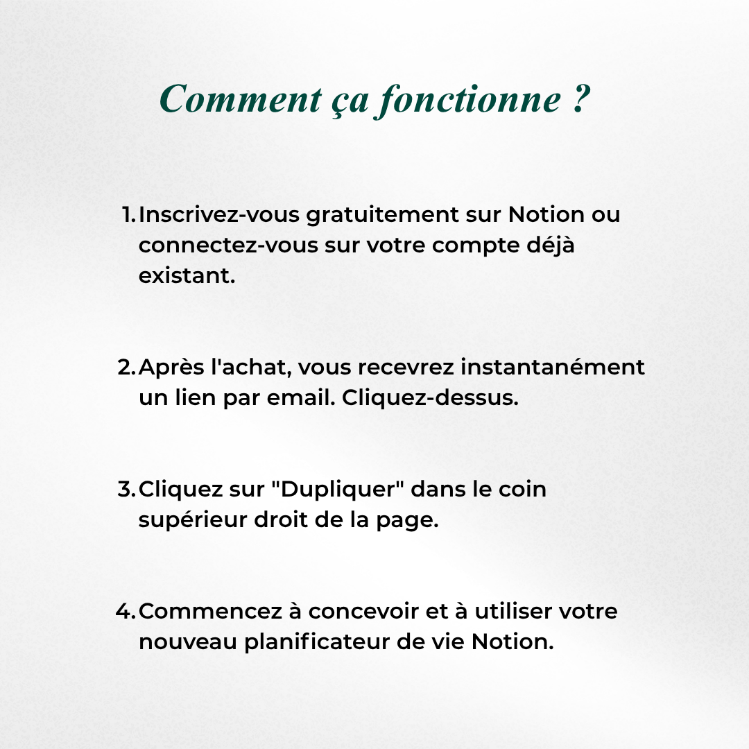 Planificateur de Vie - Template Notion