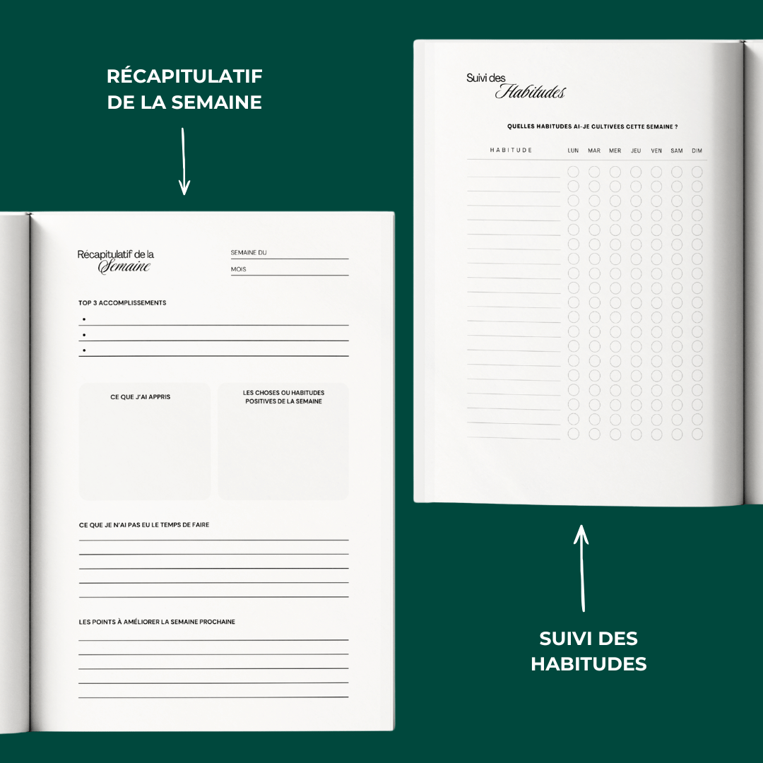 Productivité Sans Forcer - LE planner qui t'apprends vraiment comment optimiser ton temps