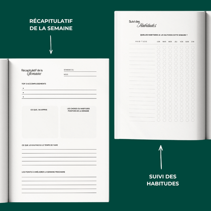Productivité Sans Forcer - LE planner qui t'apprends vraiment comment optimiser ton temps