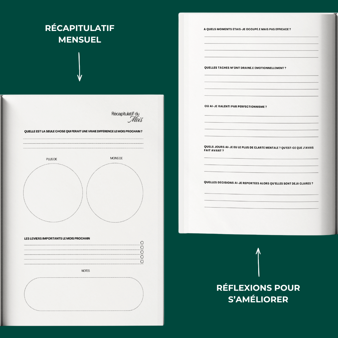 Productivité Sans Forcer - LE planner qui t'apprends vraiment comment optimiser ton temps