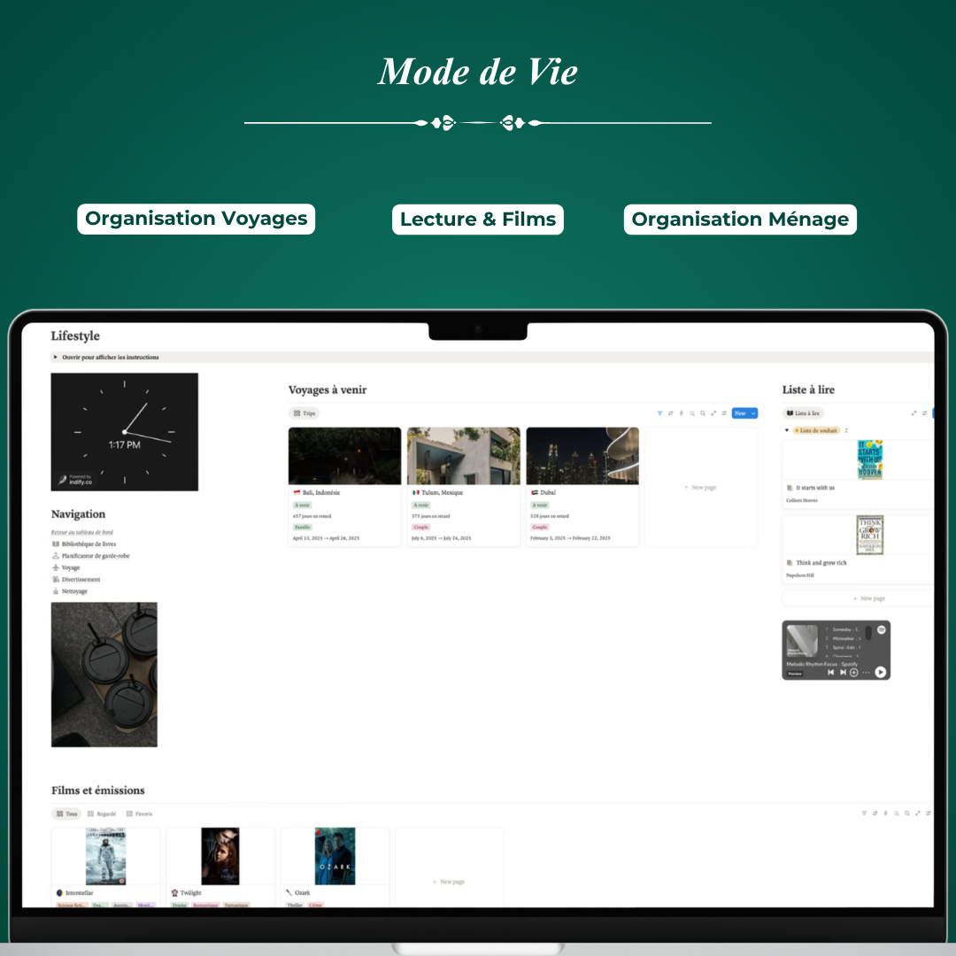 Planificateur de Vie - Template Notion