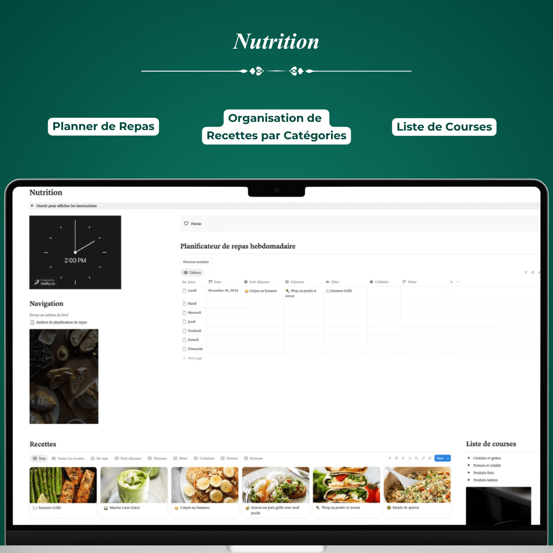 Planificateur de Vie - Template Notion
