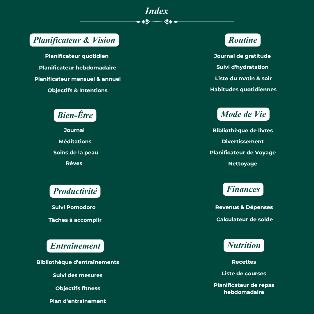 Planificateur de Vie - Template Notion