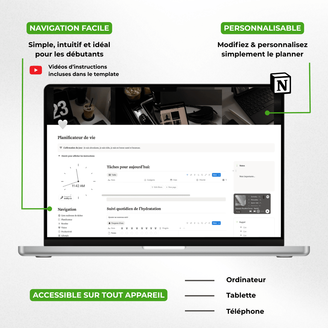 Planificateur de Vie - Template Notion