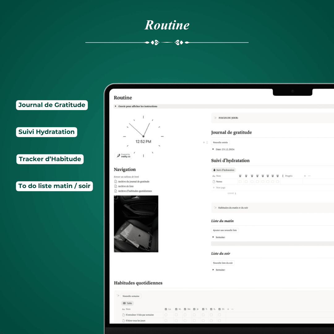Planificateur de Vie - Template Notion