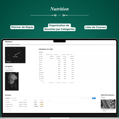Planificateur de Vie - Template Notion